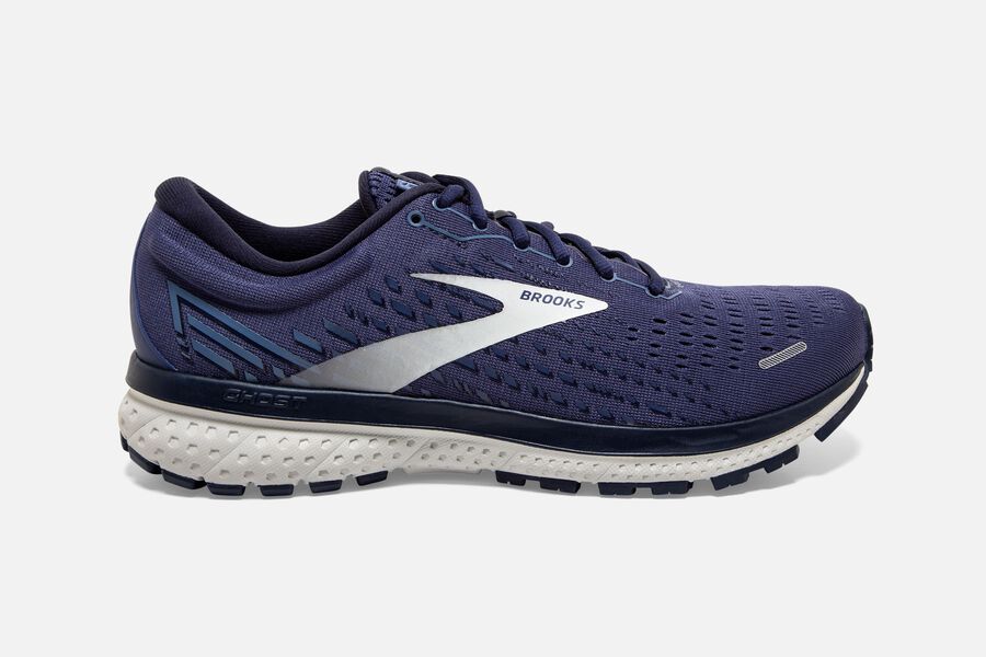 Brooks Ghost 13 Road Running Shoes - Mens - Navy/Silver - MR5013278